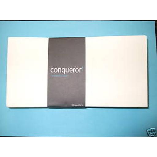 DL Conqueror Brilliant White Wove (smooth) Envelopes